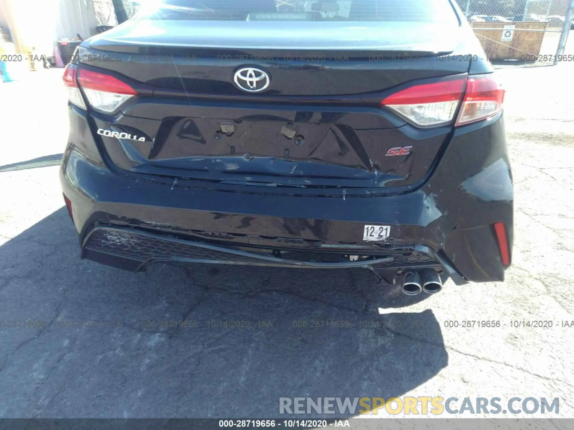 6 Photograph of a damaged car JTDS4RCE3LJ044405 TOYOTA COROLLA 2020