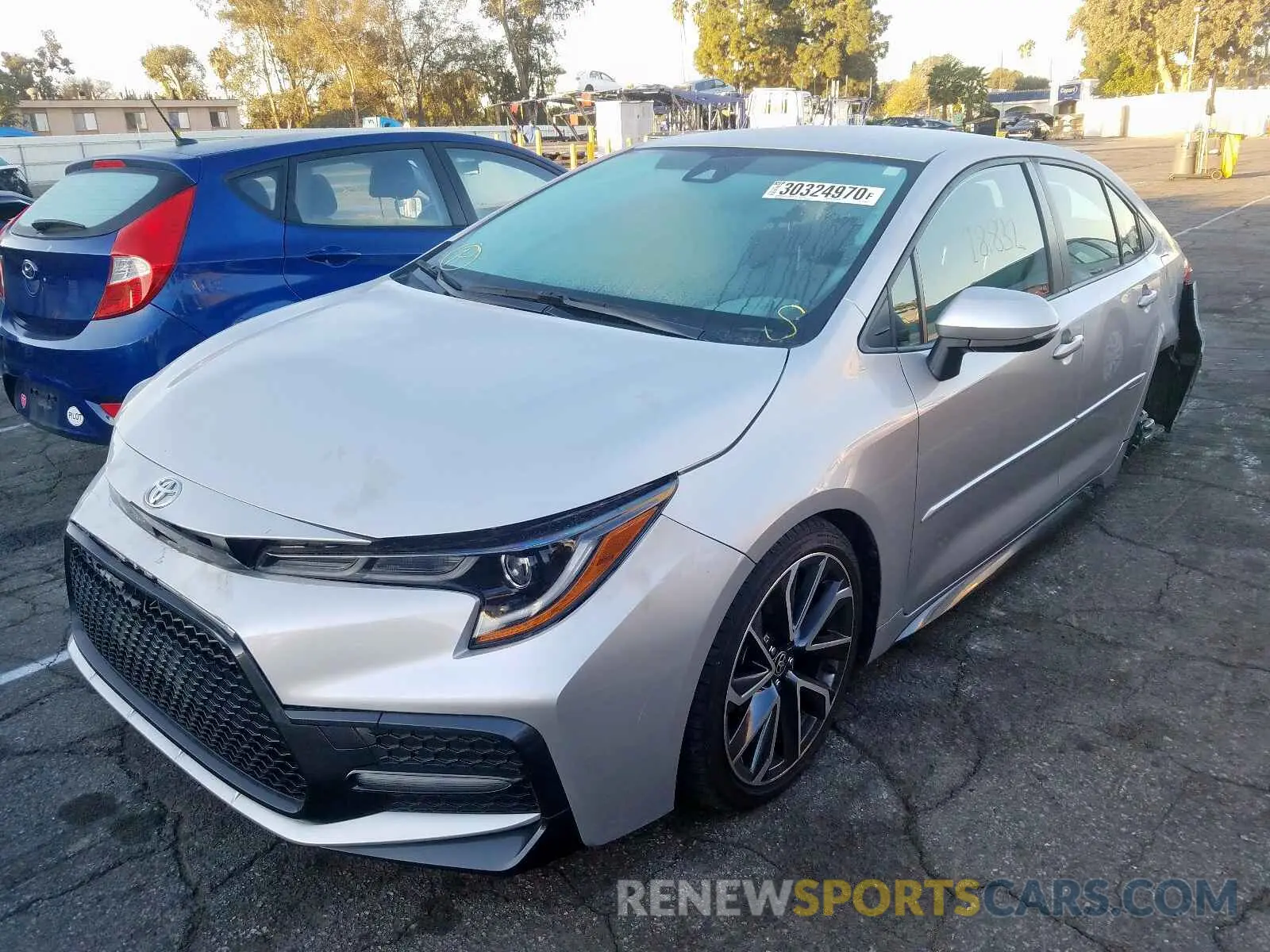 2 Photograph of a damaged car JTDS4RCE4LJ017553 TOYOTA COROLLA 2020