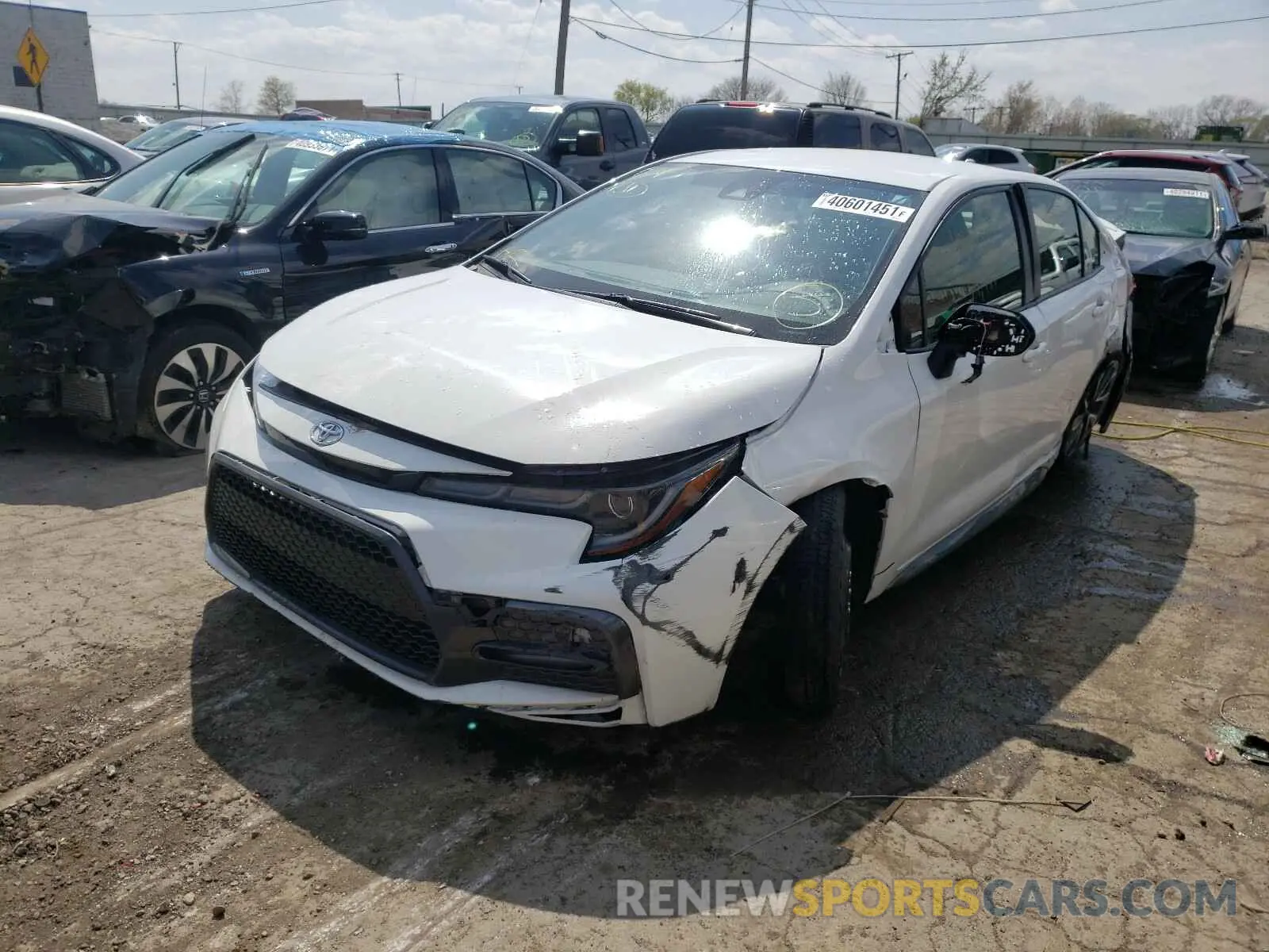 2 Photograph of a damaged car JTDS4RCE6LJ033107 TOYOTA COROLLA 2020