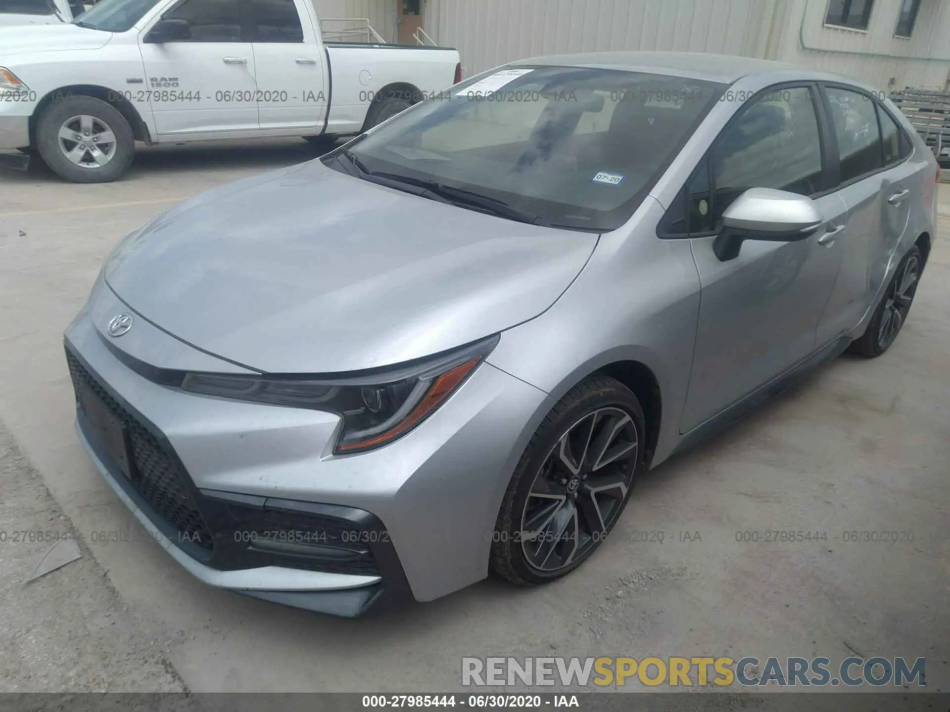 2 Photograph of a damaged car JTDS4RCE6LT033275 TOYOTA COROLLA 2020