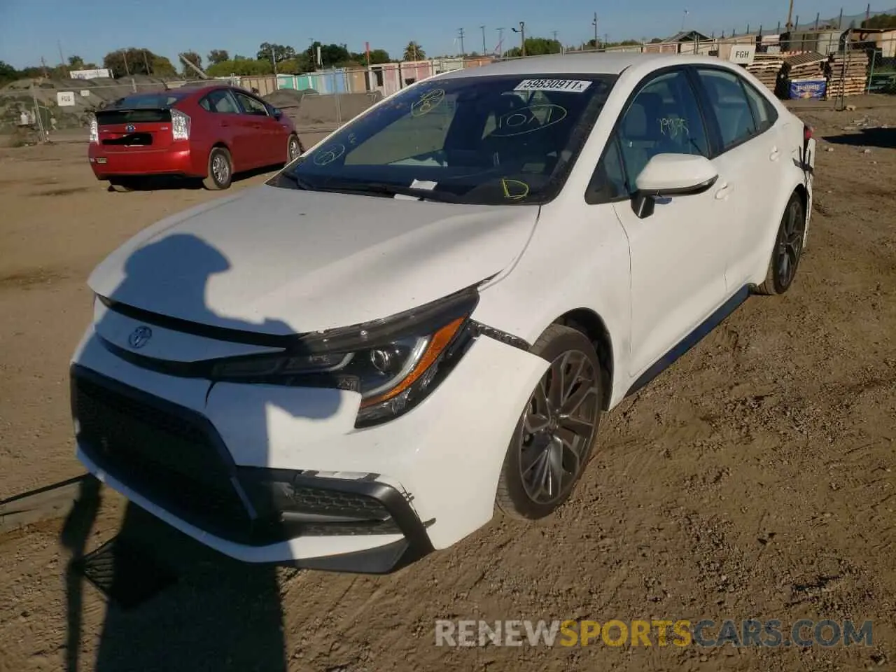 2 Photograph of a damaged car JTDS4RCE8LJ028894 TOYOTA COROLLA 2020