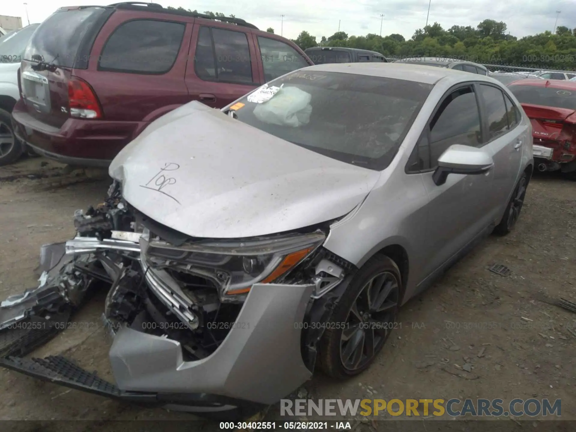 2 Photograph of a damaged car JTDS4RCE9LJ026457 TOYOTA COROLLA 2020