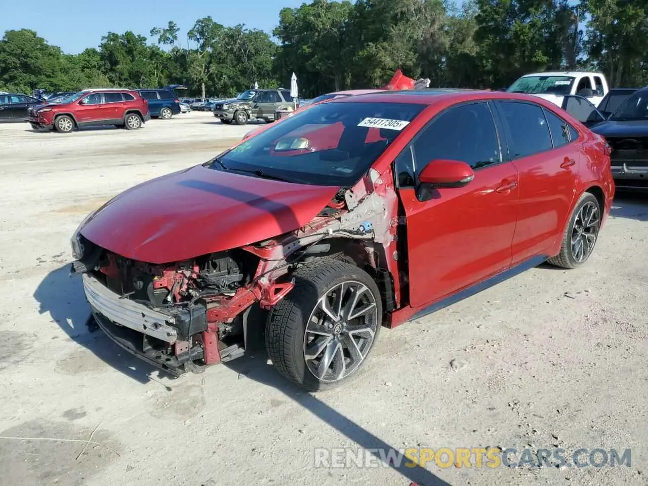 1 Photograph of a damaged car JTDT4RCE6LJ032866 TOYOTA COROLLA 2020