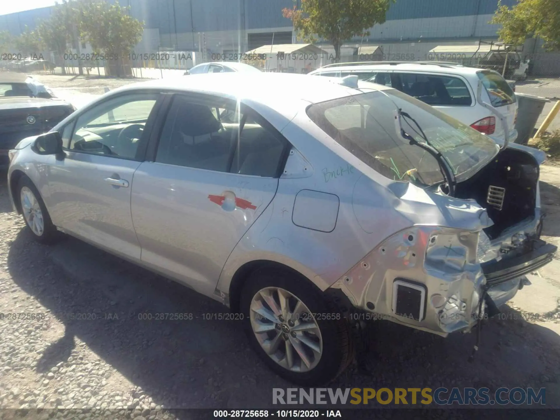 3 Photograph of a damaged car JTDVPRAE3LJ091750 TOYOTA COROLLA 2020
