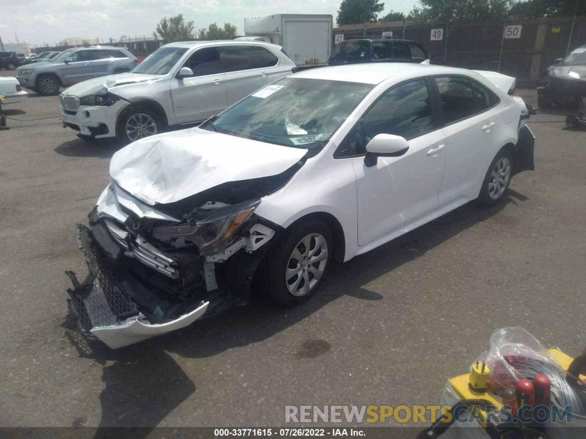 2 Photograph of a damaged car 5YFEPMAE0MP191319 TOYOTA COROLLA 2021