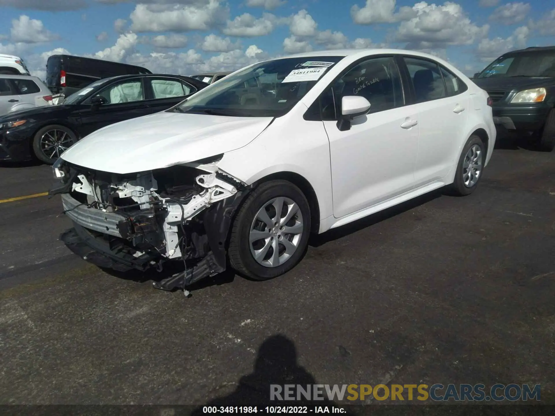 2 Photograph of a damaged car 5YFEPMAE0MP191563 TOYOTA COROLLA 2021