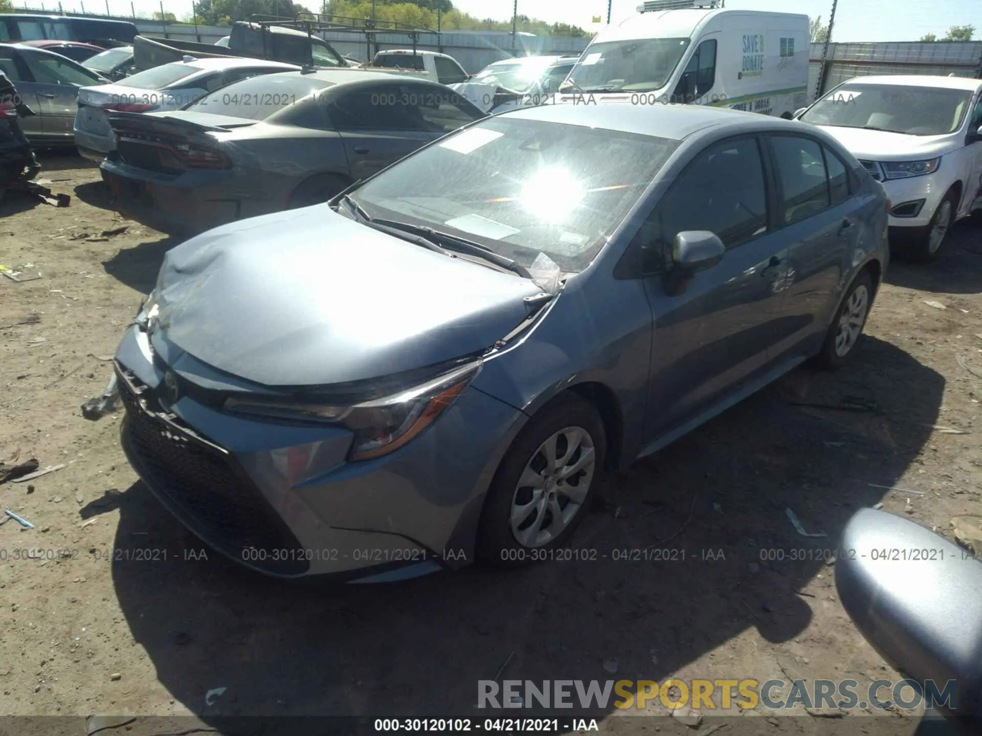 2 Фотография поврежденного автомобиля 5YFEPMAE0MP200858 TOYOTA COROLLA 2021