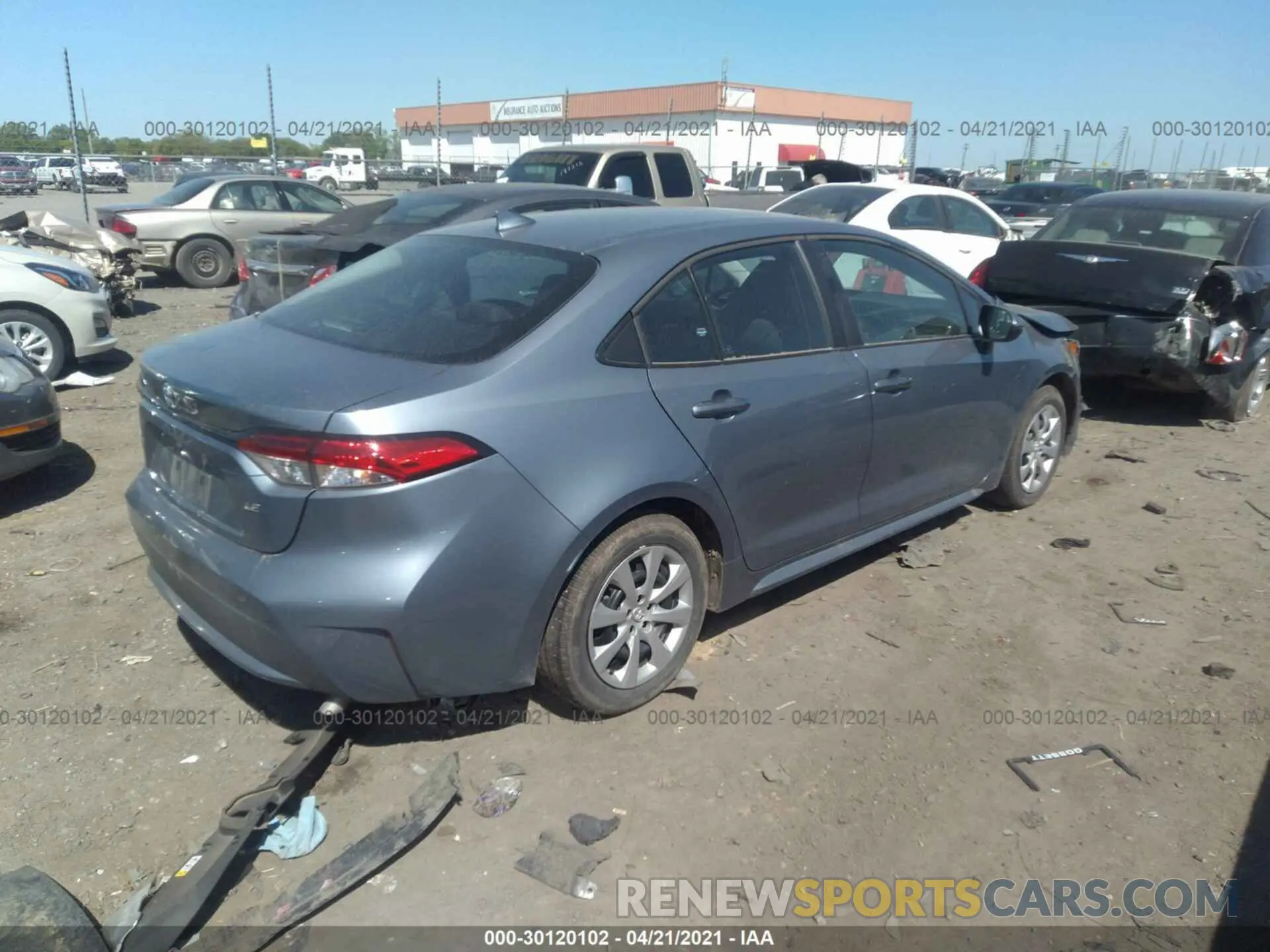 4 Фотография поврежденного автомобиля 5YFEPMAE0MP200858 TOYOTA COROLLA 2021