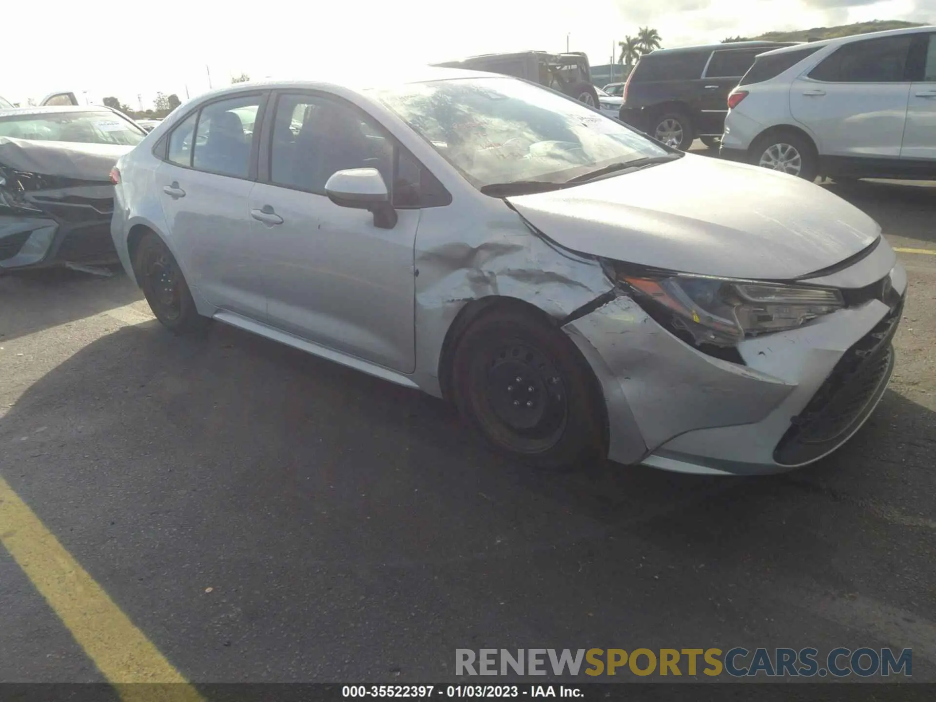1 Photograph of a damaged car 5YFEPMAE0MP223220 TOYOTA COROLLA 2021
