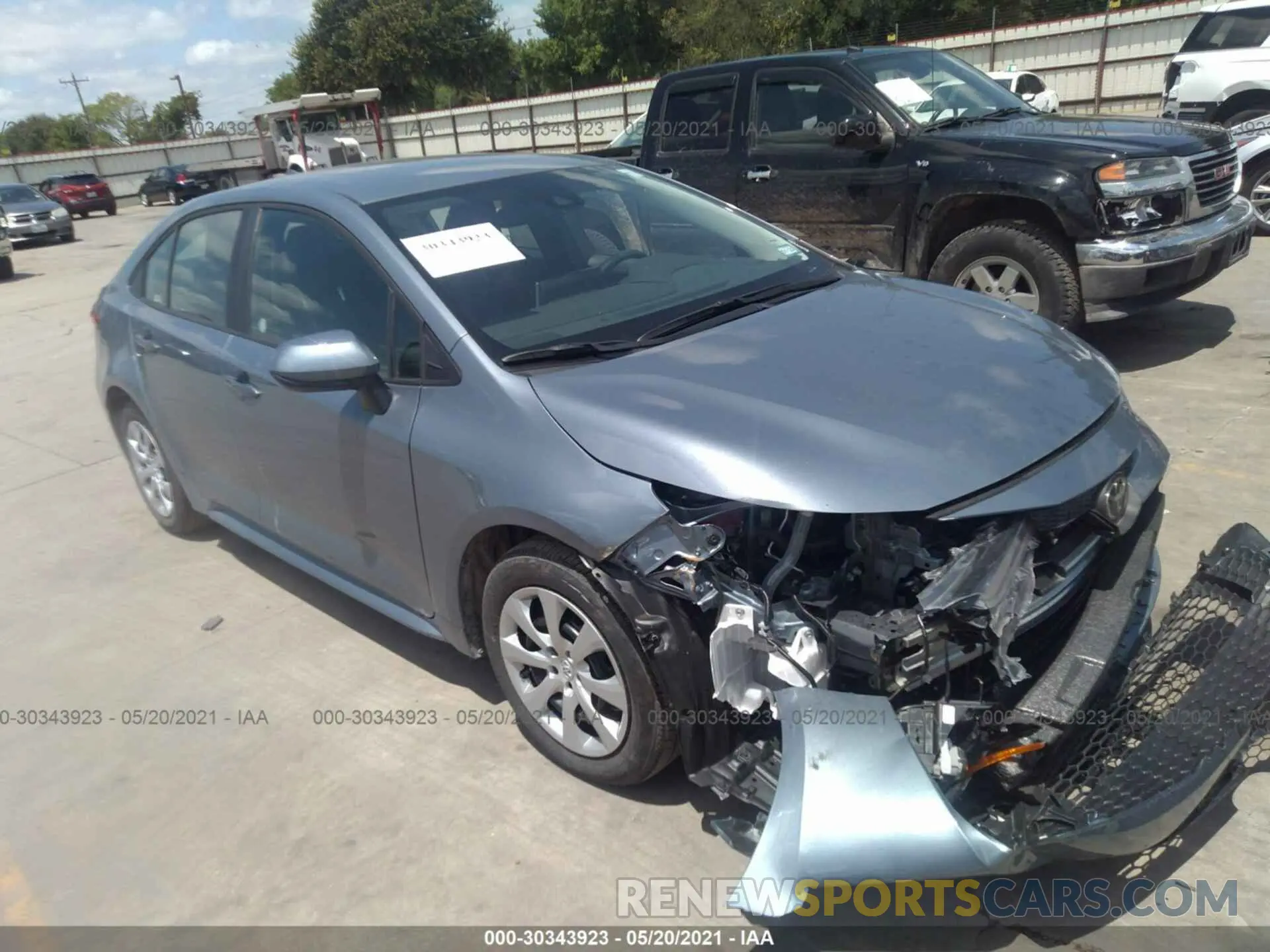1 Photograph of a damaged car 5YFEPMAE1MP216972 TOYOTA COROLLA 2021