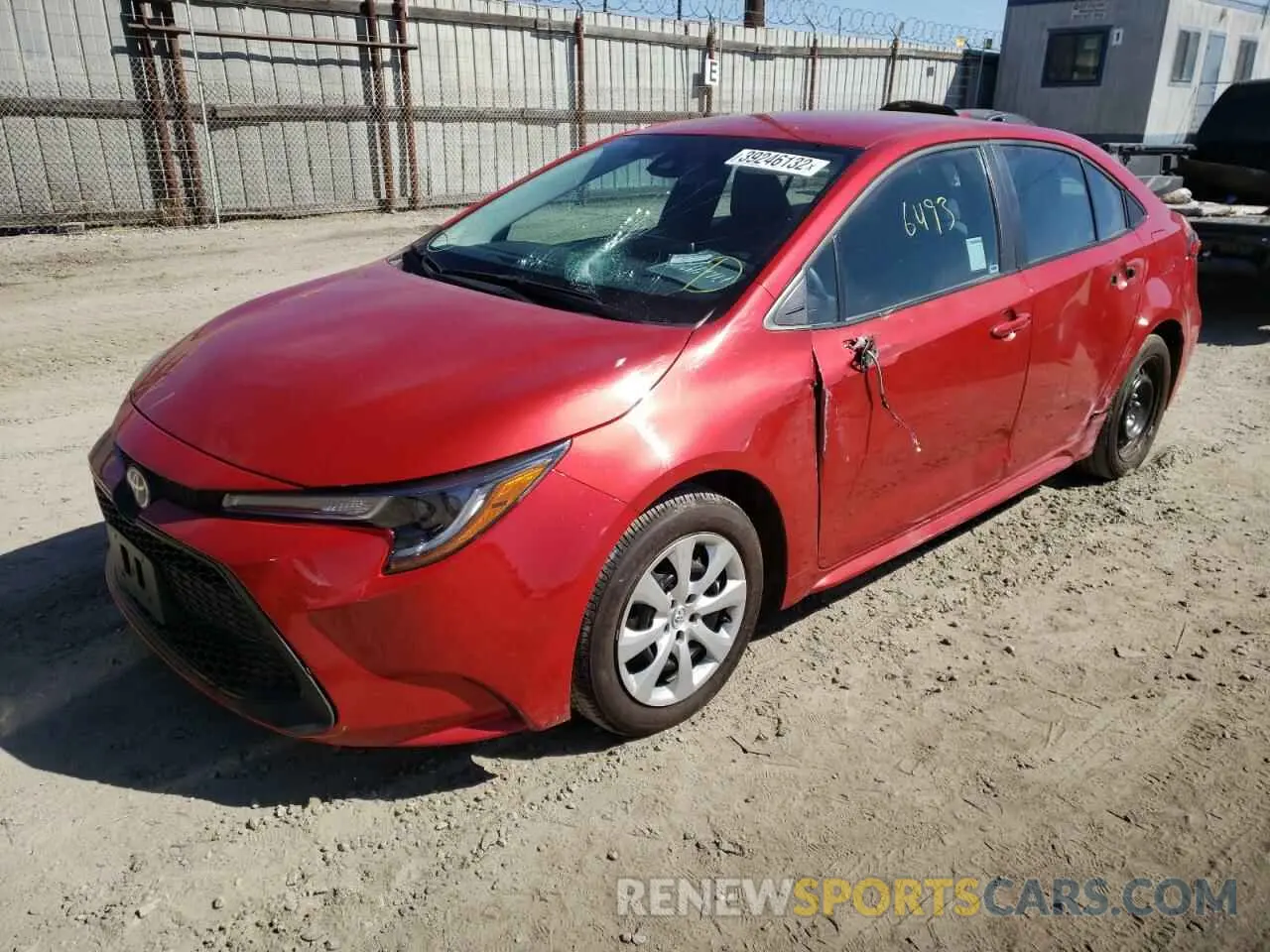 2 Photograph of a damaged car 5YFEPMAE1MP223307 TOYOTA COROLLA 2021