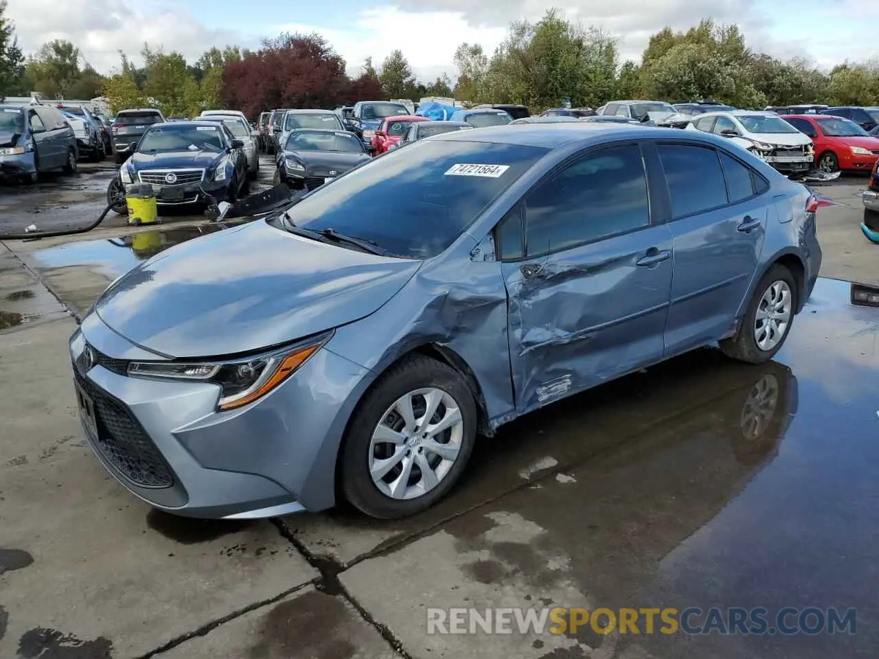 1 Photograph of a damaged car 5YFEPMAE2MP192343 TOYOTA COROLLA 2021