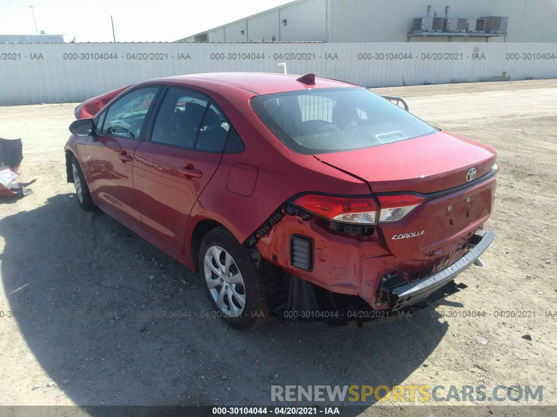 3 Photograph of a damaged car 5YFEPMAE2MP218004 TOYOTA COROLLA 2021