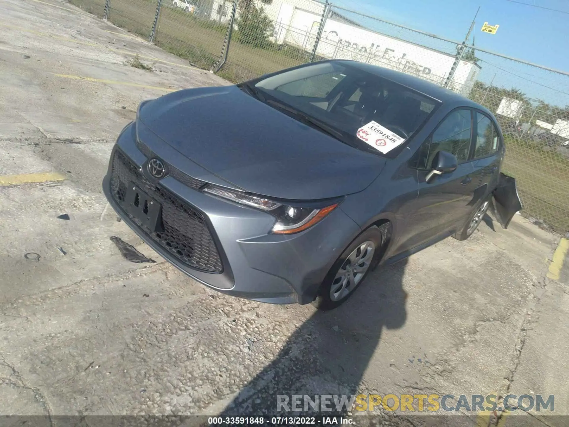 2 Photograph of a damaged car 5YFEPMAE2MP240777 TOYOTA COROLLA 2021