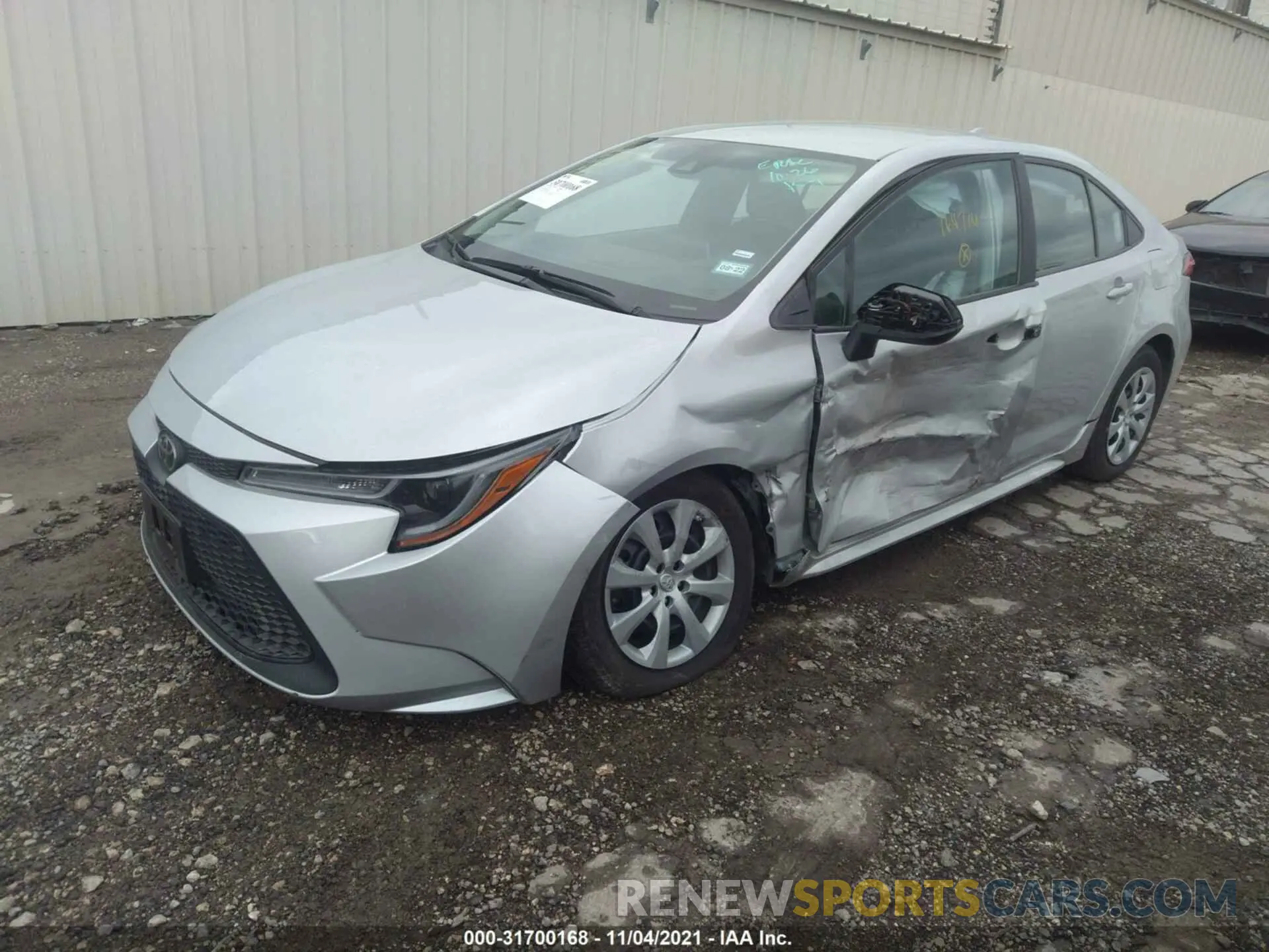 2 Photograph of a damaged car 5YFEPMAE3MP164714 TOYOTA COROLLA 2021