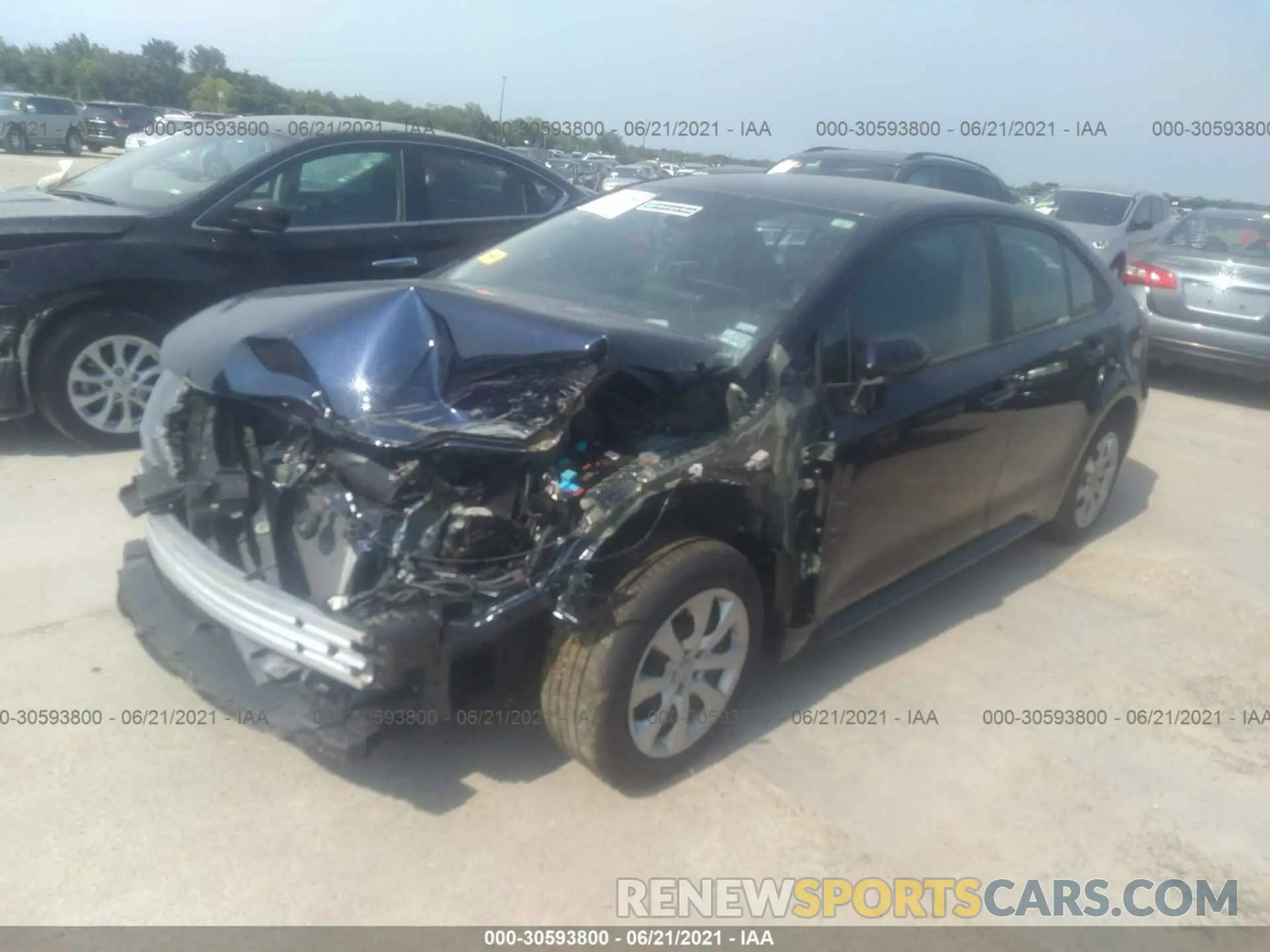 2 Photograph of a damaged car 5YFEPMAE3MP190889 TOYOTA COROLLA 2021