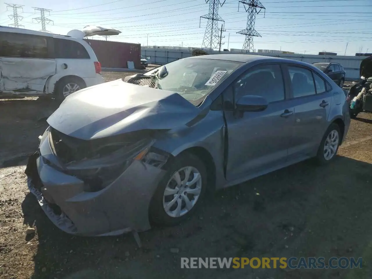 1 Photograph of a damaged car 5YFEPMAE3MP223793 TOYOTA COROLLA 2021