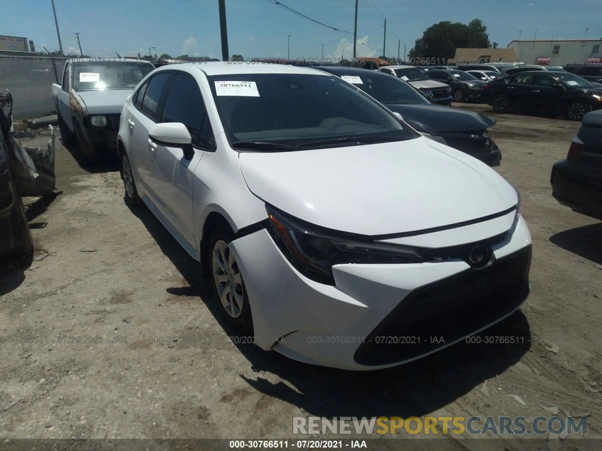 1 Photograph of a damaged car 5YFEPMAE4MP156993 TOYOTA COROLLA 2021