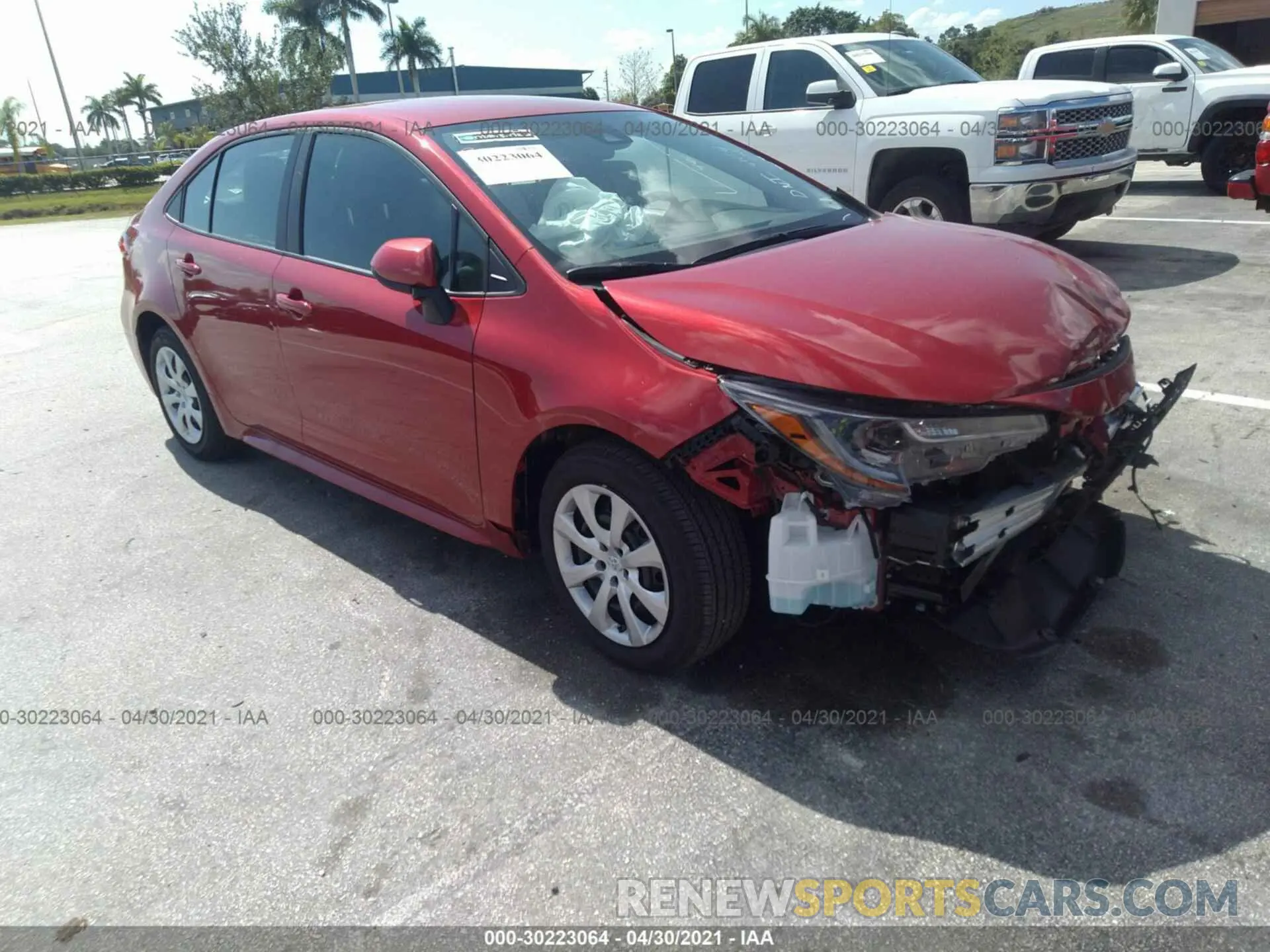 1 Photograph of a damaged car 5YFEPMAE5MP190344 TOYOTA COROLLA 2021