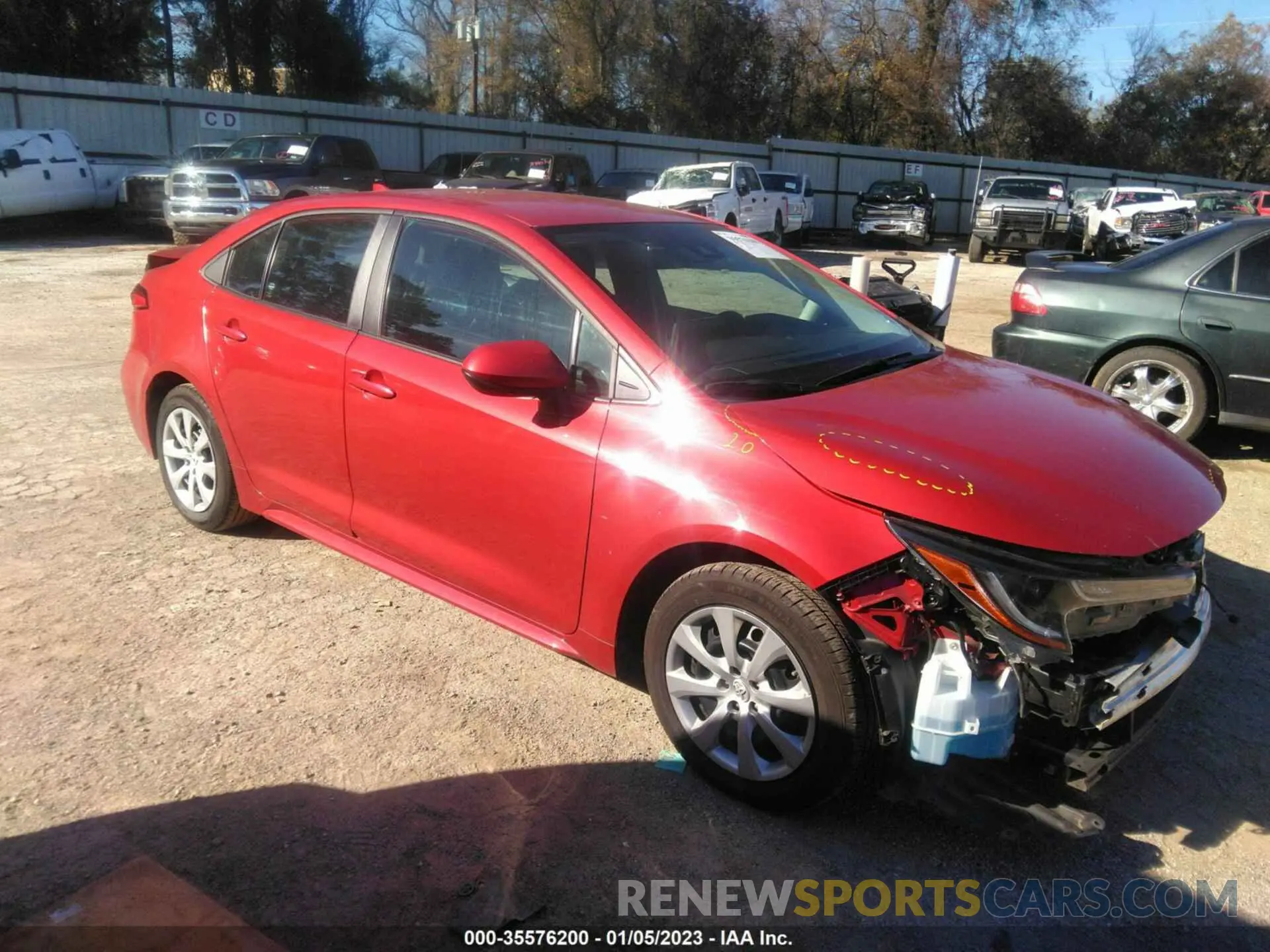 1 Фотография поврежденного автомобиля 5YFEPMAE5MP192482 TOYOTA COROLLA 2021