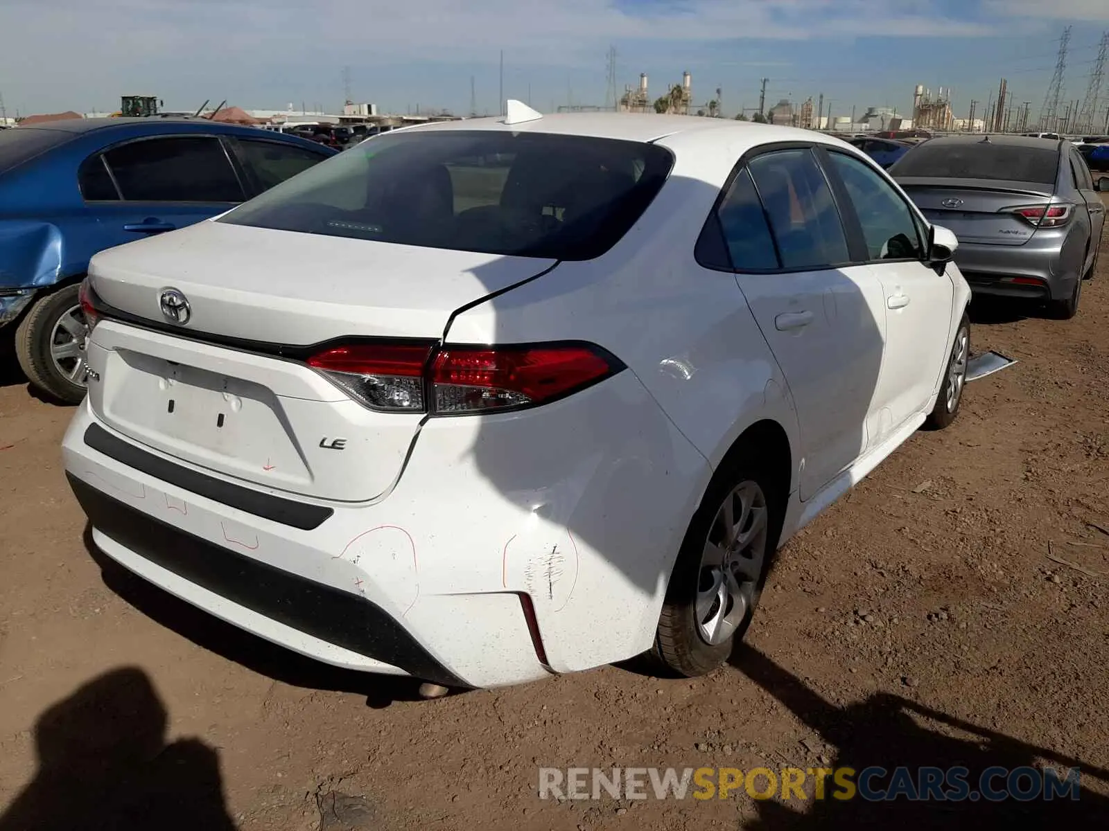 4 Photograph of a damaged car 5YFEPMAE6MP179191 TOYOTA COROLLA 2021