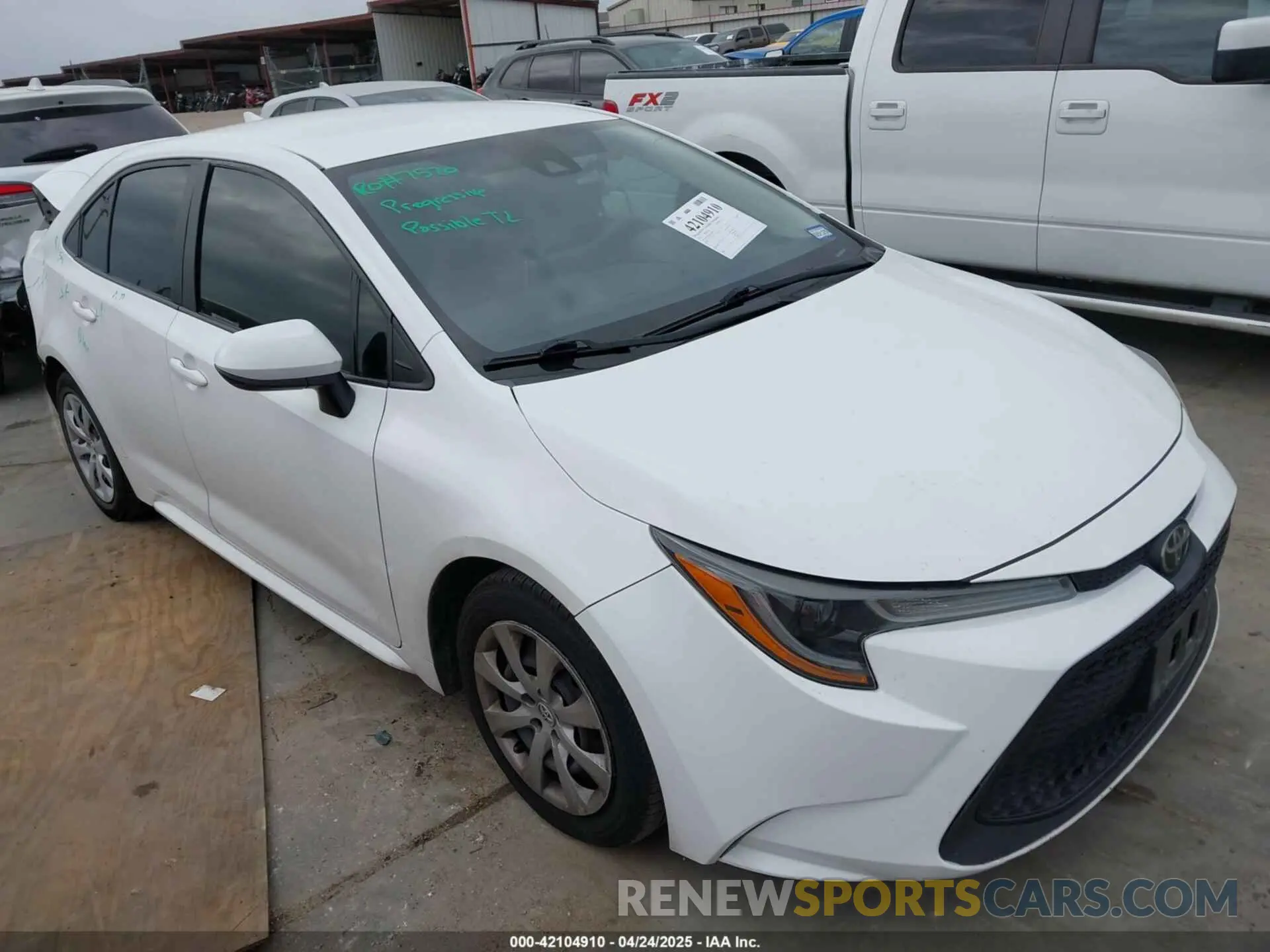 1 Photograph of a damaged car 5YFEPMAE6MP180924 TOYOTA COROLLA 2021