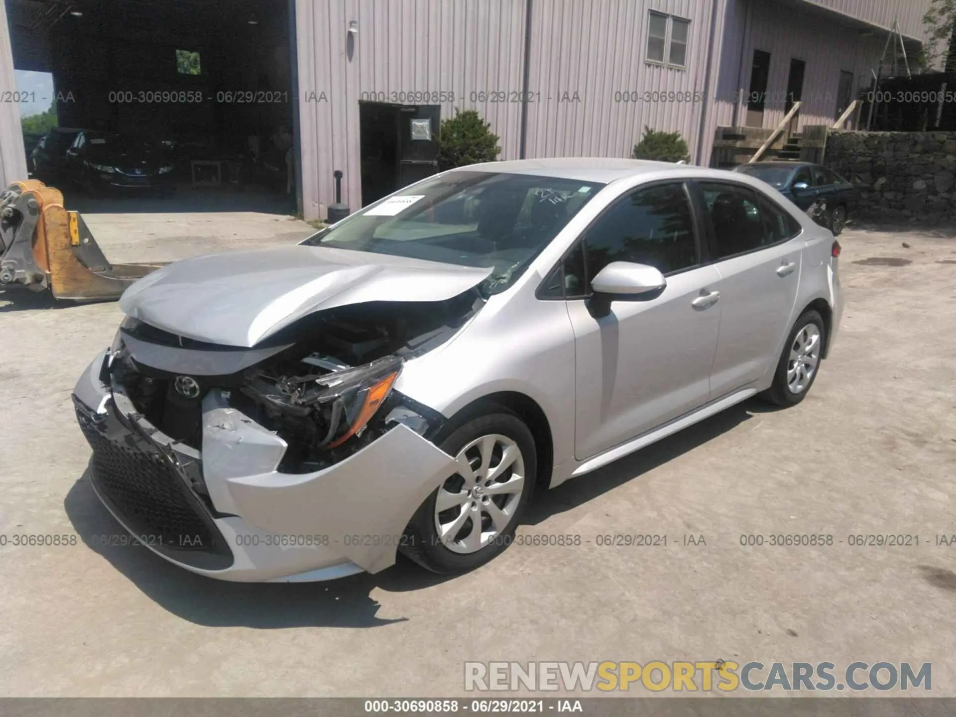2 Photograph of a damaged car 5YFEPMAE6MP181183 TOYOTA COROLLA 2021