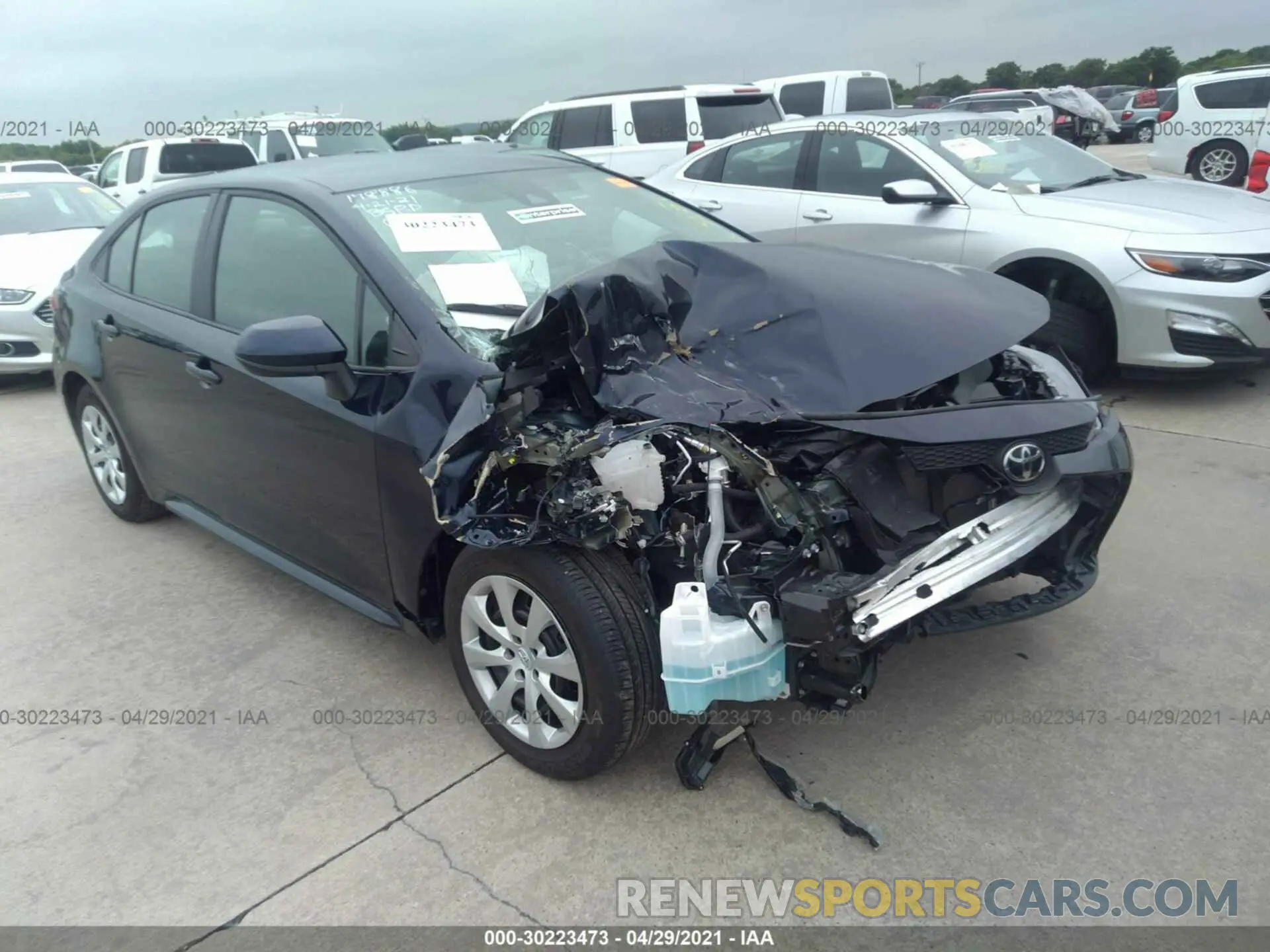 1 Photograph of a damaged car 5YFEPMAE6MP204168 TOYOTA COROLLA 2021
