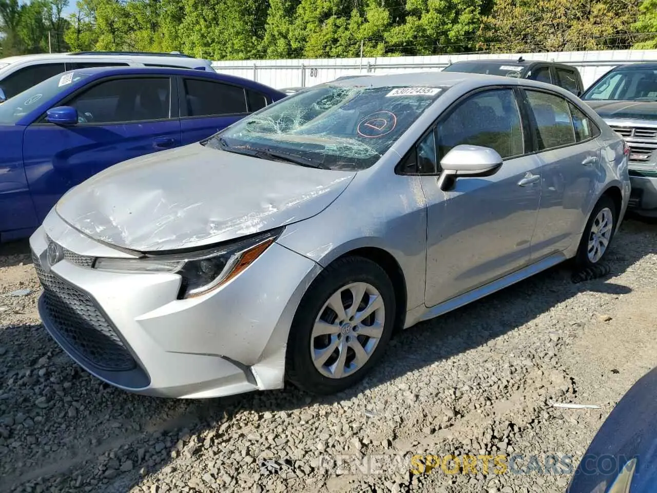 1 Photograph of a damaged car 5YFEPMAE6MP247697 TOYOTA COROLLA 2021