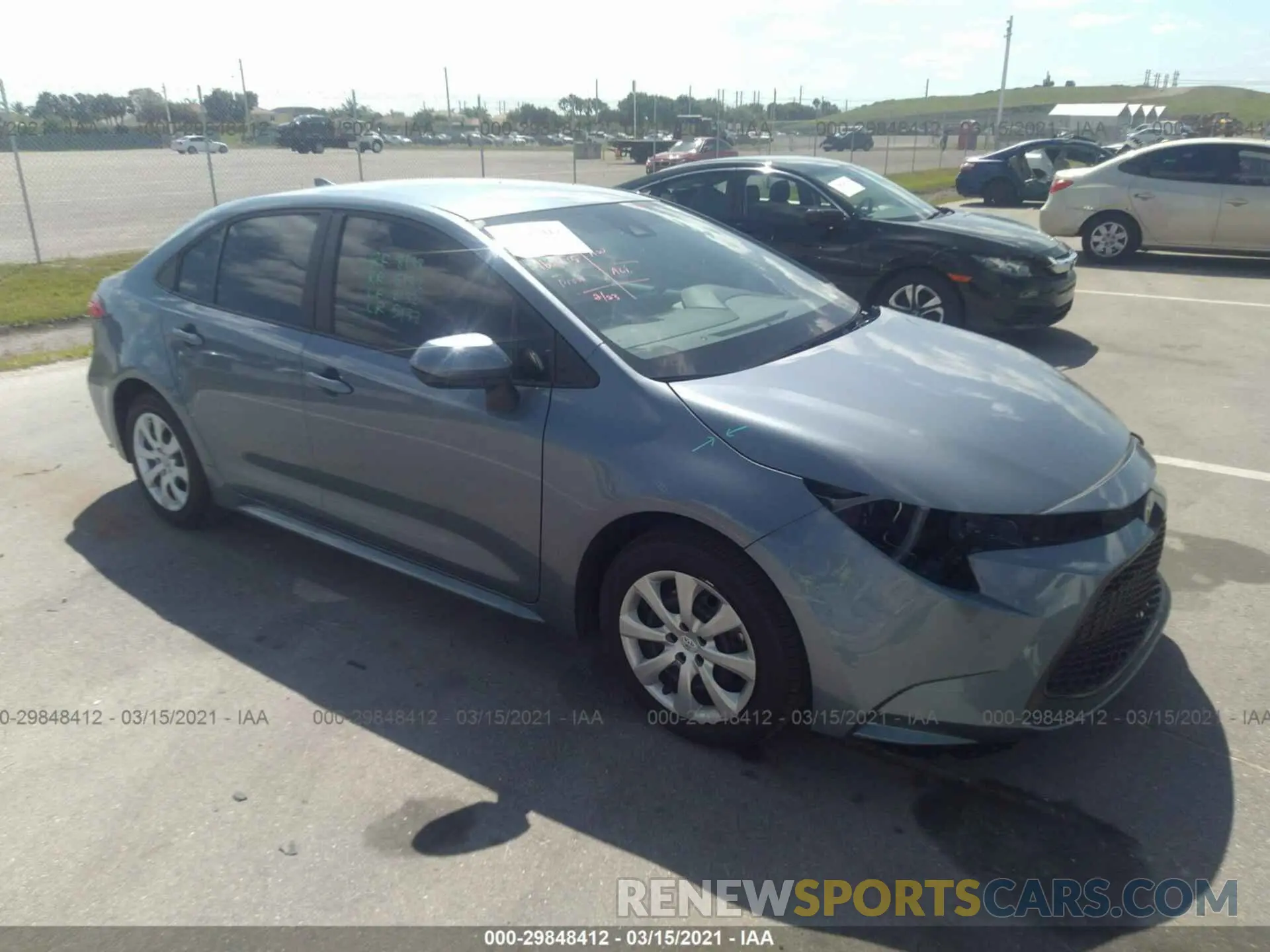 1 Photograph of a damaged car 5YFEPMAE7MP153697 TOYOTA COROLLA 2021