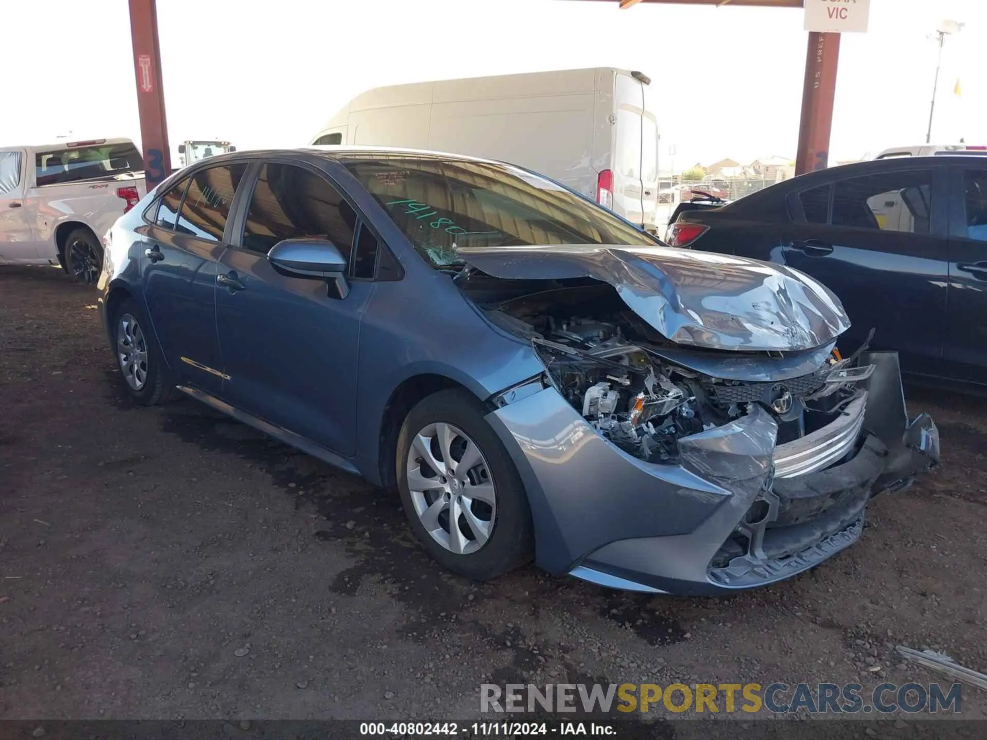 1 Photograph of a damaged car 5YFEPMAE7MP160908 TOYOTA COROLLA 2021