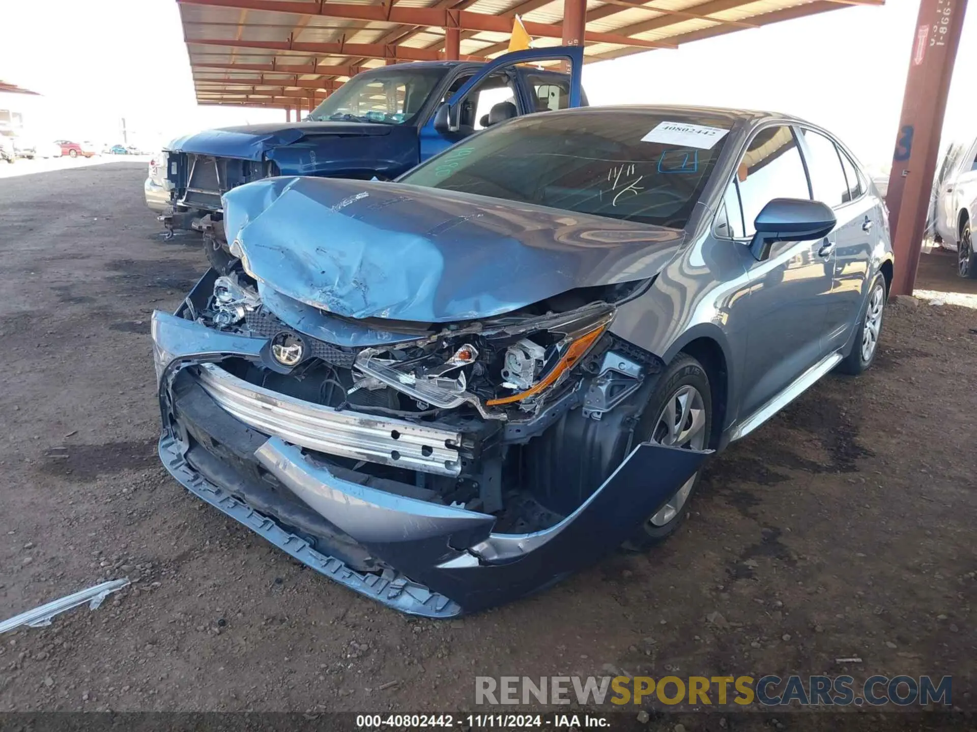 2 Photograph of a damaged car 5YFEPMAE7MP160908 TOYOTA COROLLA 2021