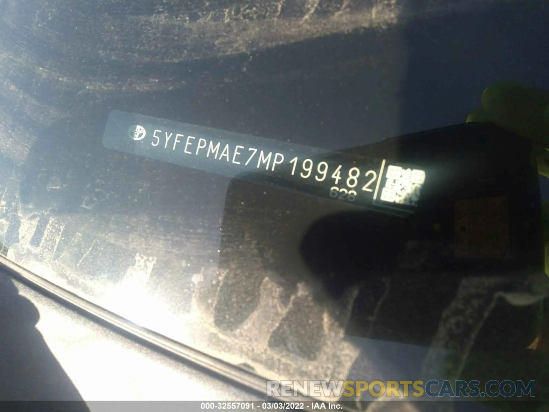 9 Photograph of a damaged car 5YFEPMAE7MP199482 TOYOTA COROLLA 2021