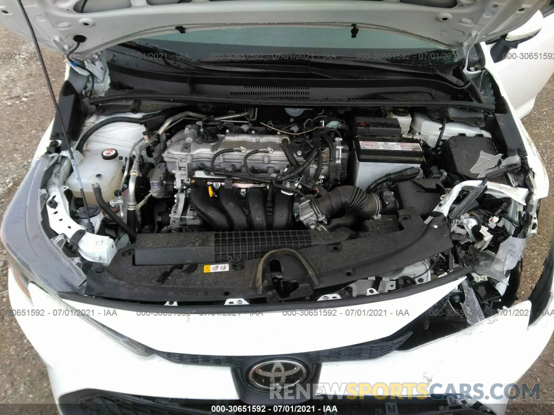 10 Photograph of a damaged car 5YFEPMAE7MP203336 TOYOTA COROLLA 2021