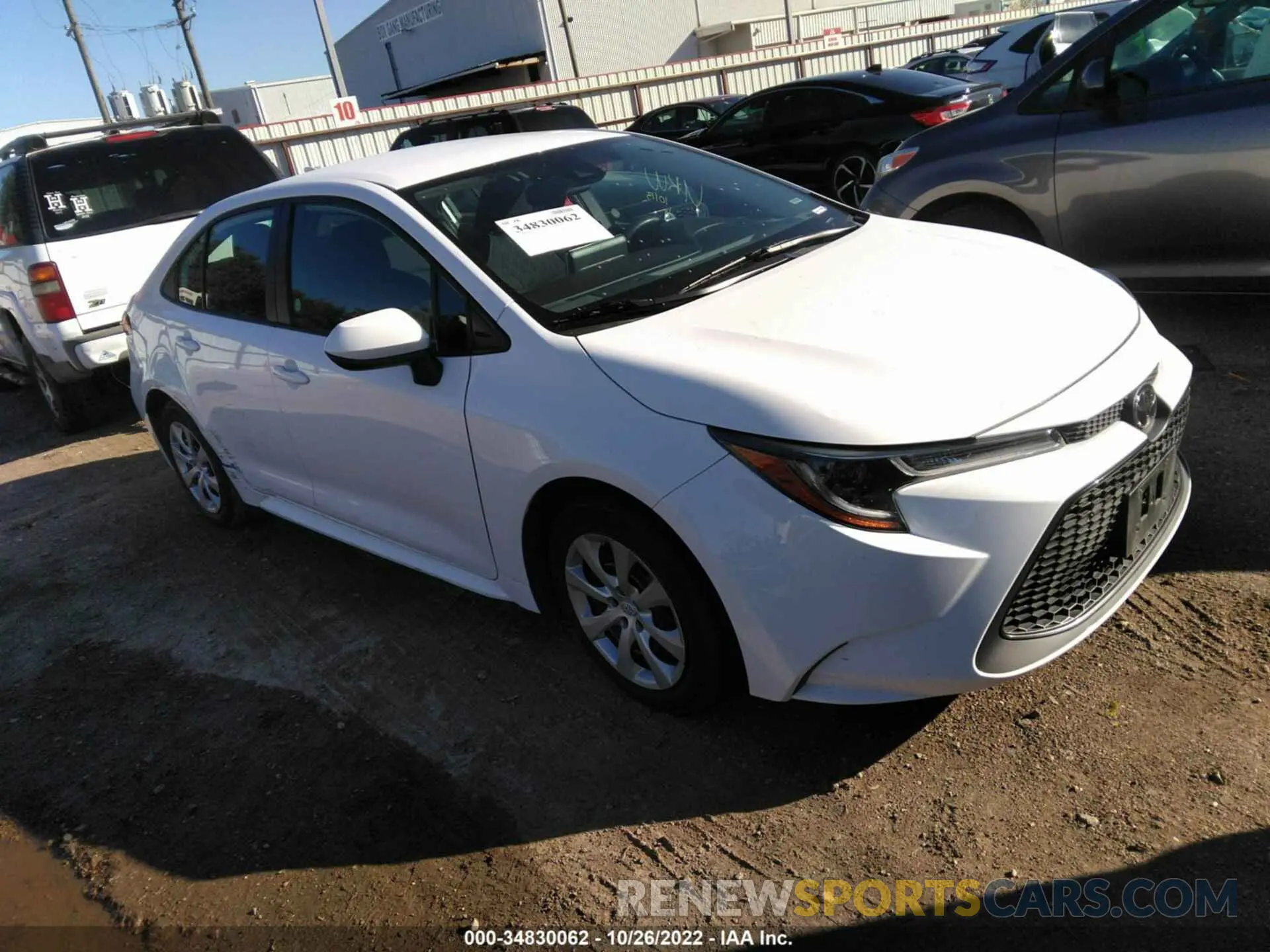 1 Фотография поврежденного автомобиля 5YFEPMAE7MP209038 TOYOTA COROLLA 2021