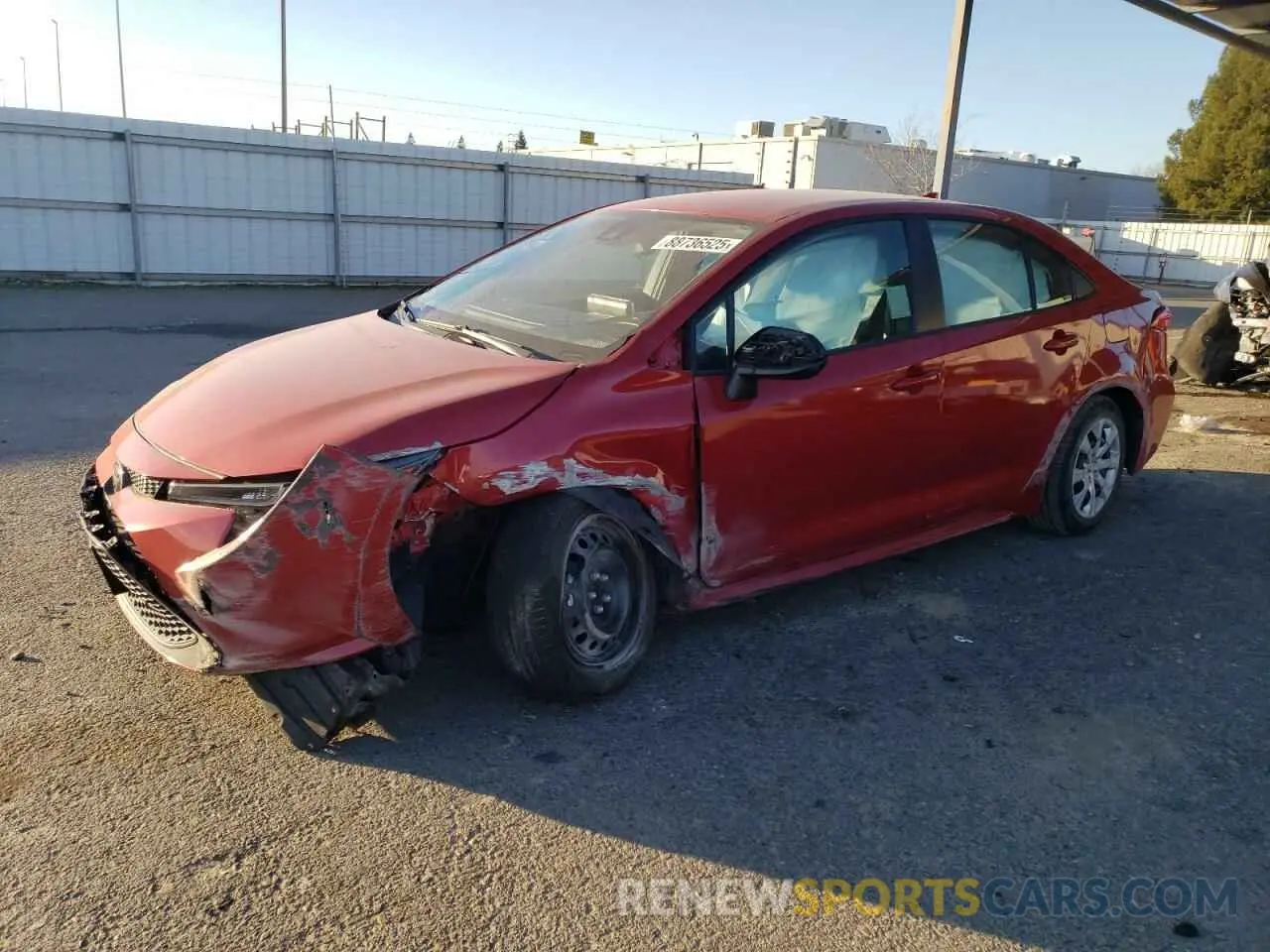 1 Photograph of a damaged car 5YFEPMAE8MP189849 TOYOTA COROLLA 2021