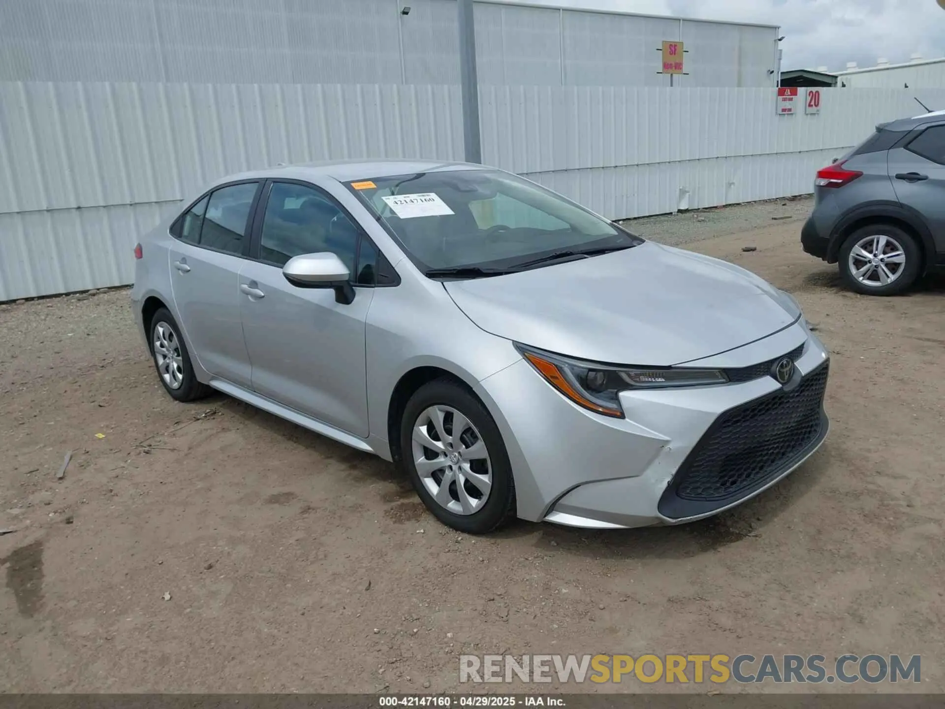 1 Photograph of a damaged car 5YFEPMAE8MP193187 TOYOTA COROLLA 2021