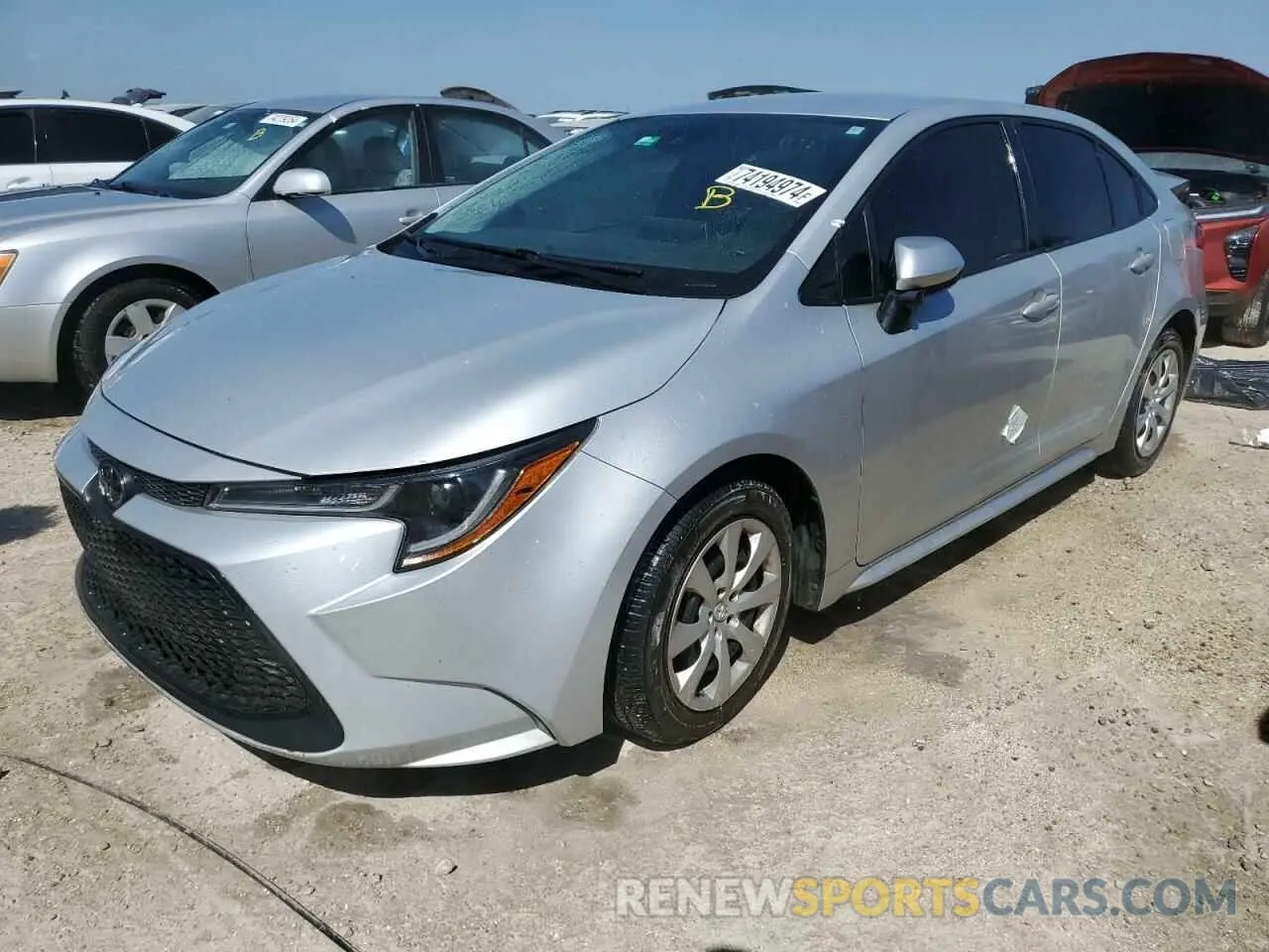 1 Фотография поврежденного автомобиля 5YFEPMAE9MP186054 TOYOTA COROLLA 2021