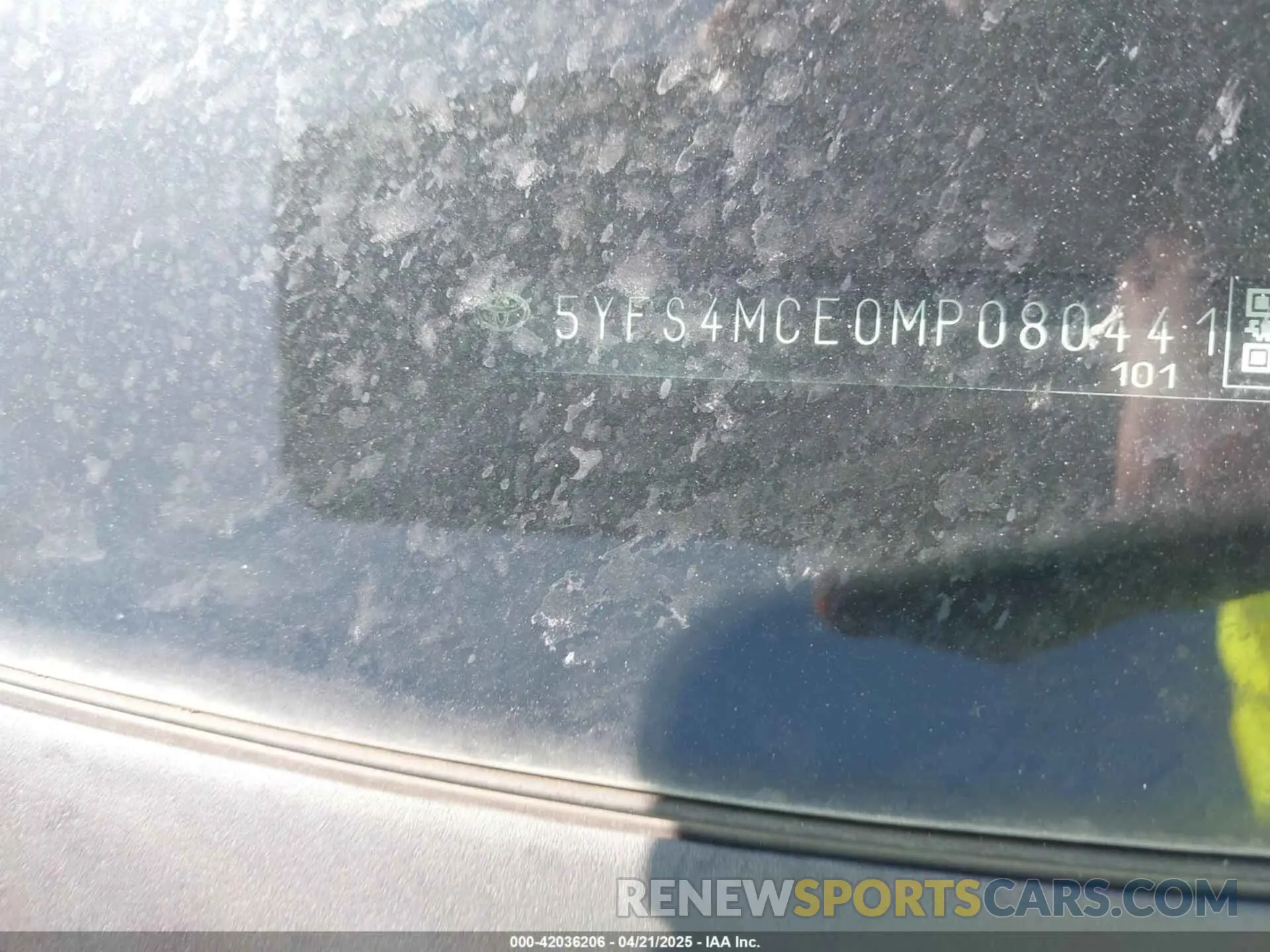 9 Photograph of a damaged car 5YFS4MCE0MP080441 TOYOTA COROLLA 2021