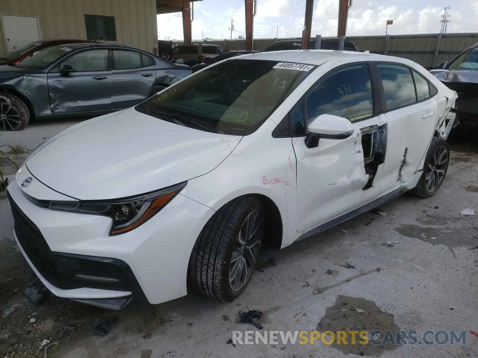 2 Photograph of a damaged car 5YFS4MCE3MP073287 TOYOTA COROLLA 2021
