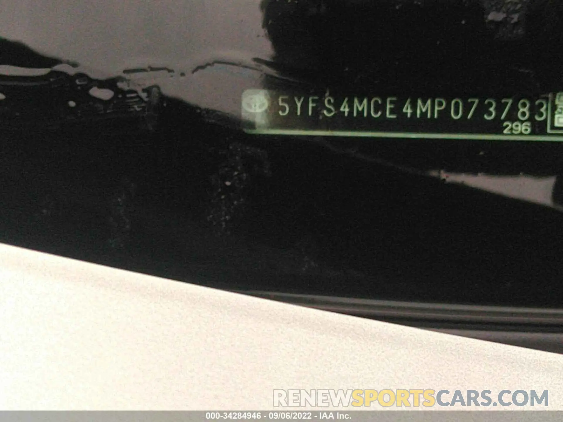 9 Фотография поврежденного автомобиля 5YFS4MCE4MP073783 TOYOTA COROLLA 2021