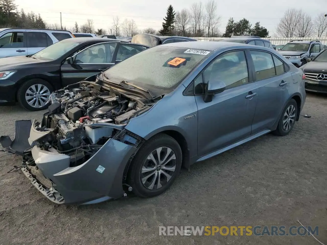 1 Photograph of a damaged car JTDBAMDE4MJ013319 TOYOTA COROLLA 2021