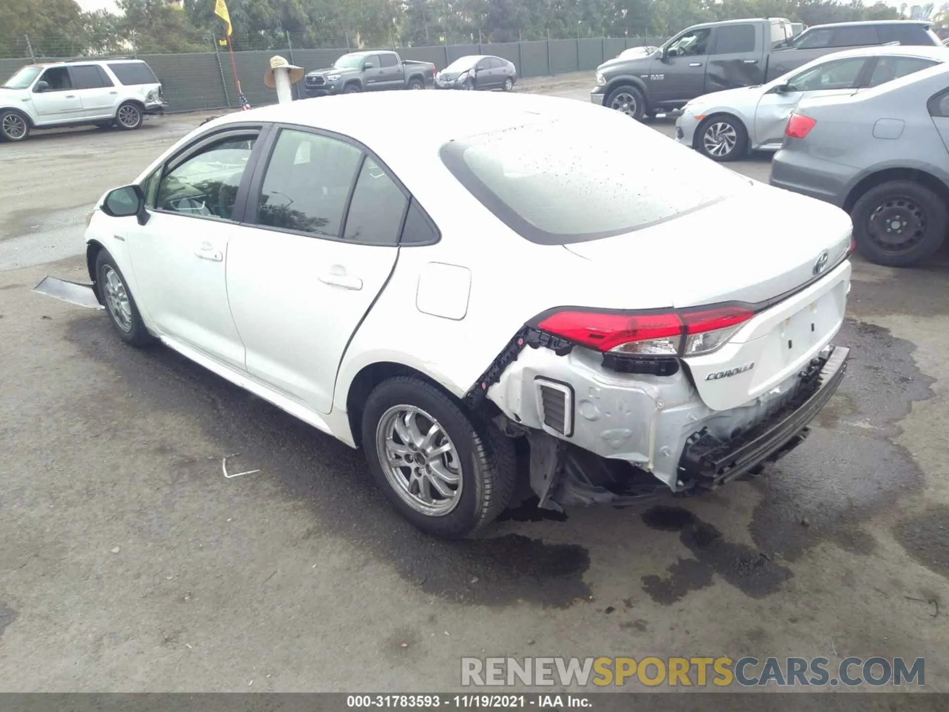 3 Photograph of a damaged car JTDEAMDE0MJ022967 TOYOTA COROLLA 2021