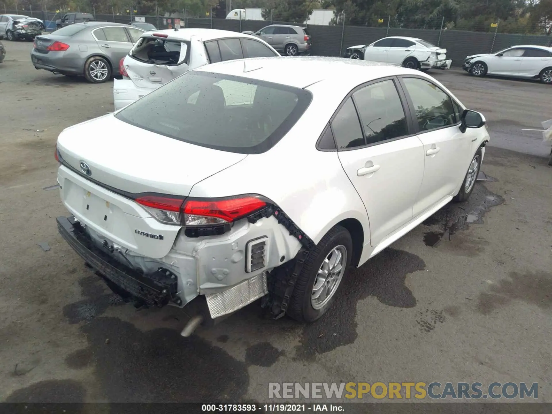 4 Photograph of a damaged car JTDEAMDE0MJ022967 TOYOTA COROLLA 2021