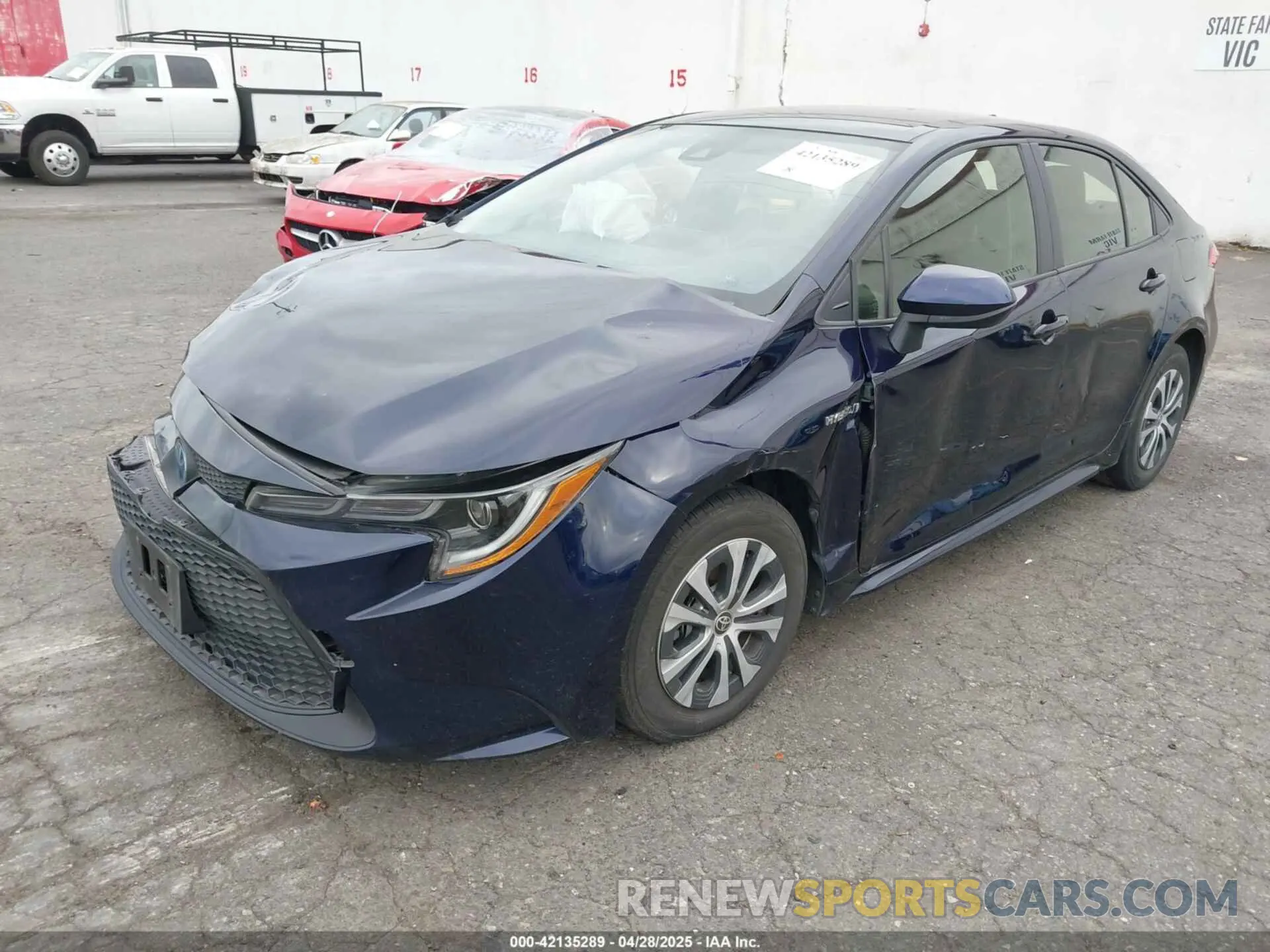 2 Photograph of a damaged car JTDEAMDE1MJ001447 TOYOTA COROLLA 2021