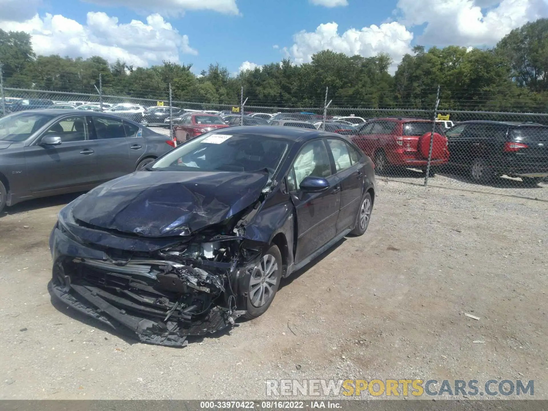 2 Photograph of a damaged car JTDEAMDE1MJ008169 TOYOTA COROLLA 2021