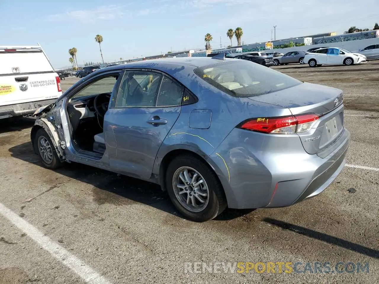 2 Photograph of a damaged car JTDEAMDE1MJ012352 TOYOTA COROLLA 2021