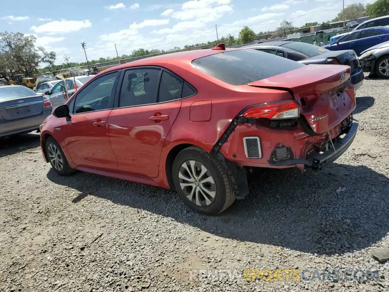 2 Photograph of a damaged car JTDEAMDE1MJ019110 TOYOTA COROLLA 2021