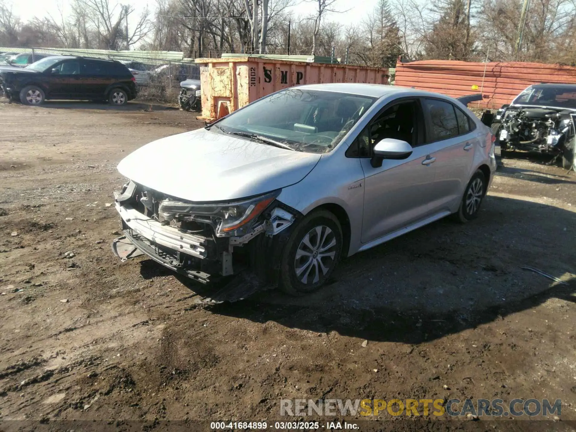 2 Photograph of a damaged car JTDEAMDE3MJ010599 TOYOTA COROLLA 2021