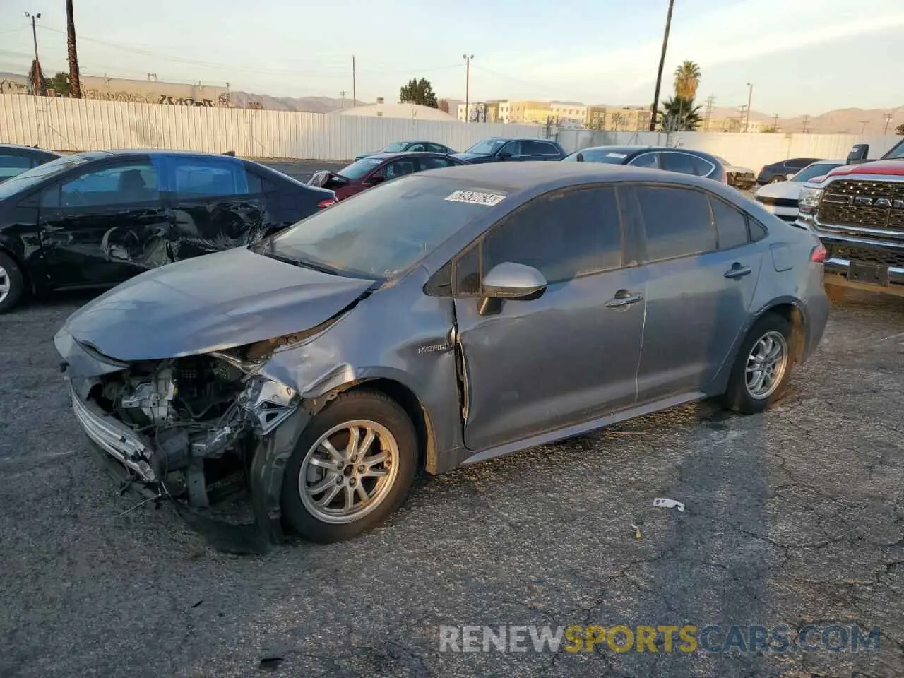 1 Photograph of a damaged car JTDEAMDE5MJ017764 TOYOTA COROLLA 2021